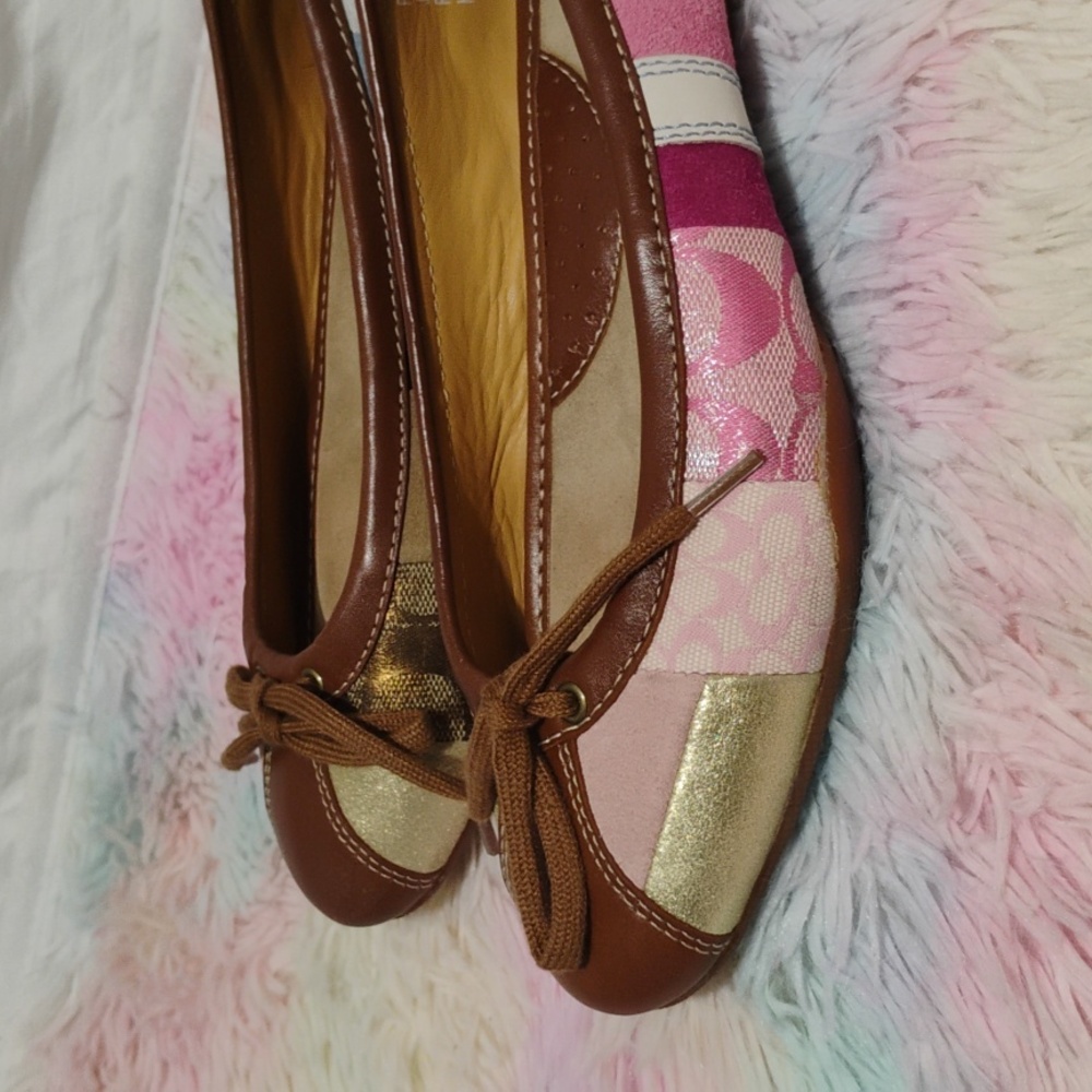 SALE! NWOT Coach Patchwork Jenilee Flats Sz.8.5 No Tags Or Box (X-100 CRATE) - Picture 3 of 16